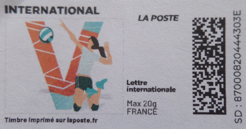 Letter V Volleyball. Redesign without laposte logo