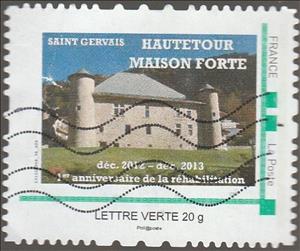 Stamp, Saint Gervais Hautetour Maision Fort anniv de La renovation, France,  , Anniversaries and Jubilees, Buildings