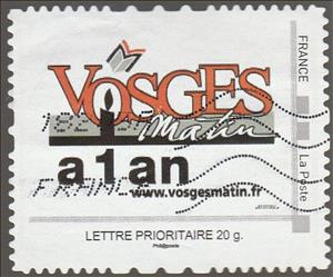Stamp, Vosges Matin a 1 an, France,  , Newspapers