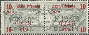 Se-tenant, Reichs-Stempelabgabe, German Realm,  , Coats of Arms, Eagles