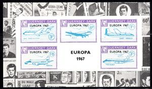 Souvenir Sheet, Europa 1967, Guernsey, Sark,  , Aircraft, C.E.P.T. / Europe