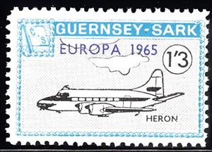 Stamp, Heron, Guernsey, Sark,  , Aircraft, C.E.P.T. / Europe