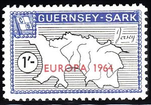 Stamp, Map of sark, Guernsey, Sark,  , C.E.P.T. / Europe, Maps