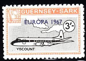 Stamp, Viscount, Guernsey, Sark,  , Aircraft, C.E.P.T. / Europe