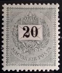 Stamp, Letter, black cipher, Hungary,  , Crowns and Coronets, Letters (Mail)