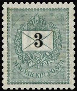 Stamp, Letter, black cipher, Hungary,  , Crowns and Coronets, Letters (Mail)