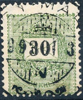 Stamp, Letter, black cipher, Hungary,  , Crowns and Coronets, Letters (Mail)