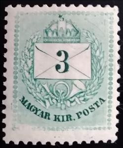 Stamp, Letter, coloured cipher, Hungary,  , Crowns and Coronets, Letters (Mail)