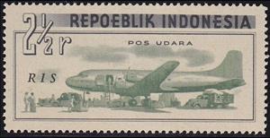 Stamp, Blockade Airplane, Indonesia,  , Aircraft, Aviation