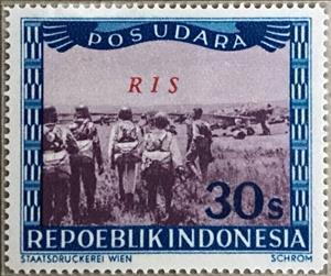 Stamp, Pilots, Indonesia,  , Aircraft, Aviation, Pilots