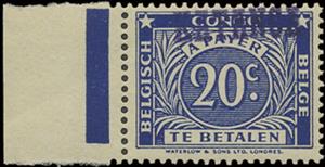 Stamp, Figure in colored oval overprinted KATANGA, Katanga,  , Numbers