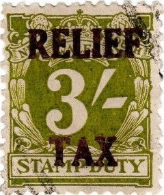Relief Tax overprint