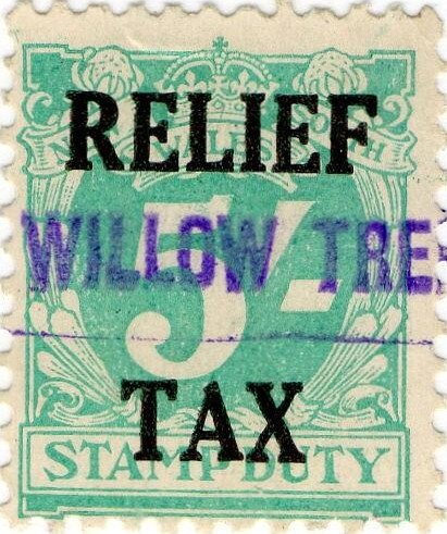 Relief Tax overprint