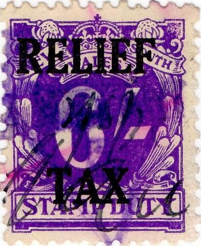 Relief Tax overprint