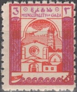 Stamp, Great Mosque of Gaza, Palestine, British Mandate,  , Architecture, Cereals, Mosques, Muslim