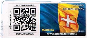Stamp, Madeira flag QR code, Portugal,  , Flags