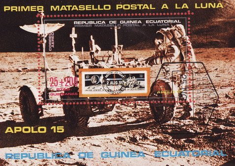 Lunar rover, stamps from the USA