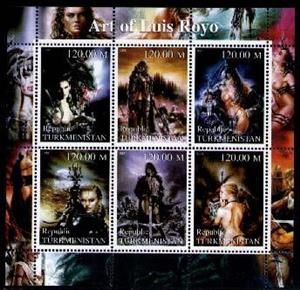 Mini Sheet, Art of Luis Royo, Turkmenistan,  , Art
