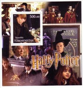Souvenir Sheet, Harry Potter, Turkmenistan,  , Famous People