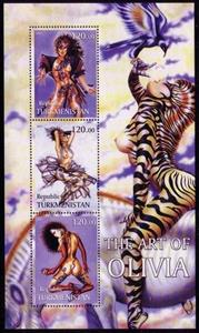 Mini Sheet, The art of Olivia, Turkmenistan,  , Art