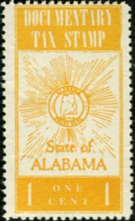 Stamp, Seal of Alabama, Alabama (AL),  , Maps, Seals (Emblems)