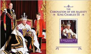 Souvenir Sheet, Coronation of King Charles III, Australia,  , Famous People, Heads of State, Kings, Men, Royalty