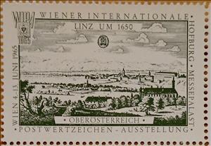 Stamp, WIPA, International Philatelic Exhibition, Vienna, Austria,  , Churches - Cathedrals - Basilicas - Chapels, Landscapes, Mountains, Philatelic Exhibitions