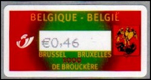 Opening Post Office Bruxelles 1 - Black Face value