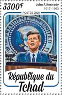 Stamp, John F. Kennedy, Chad,  , Famous People, Heads of State, Politicians