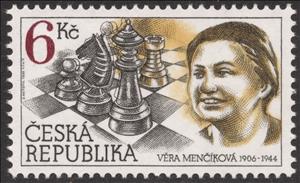 Stamp, Czech Chess History: V. Menčíková - Stevensonová, Czech Republic,  , Chess