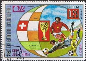 Stamp, Bern, Equatorial Guinea,  , Flags, Sport, Football (Soccer)