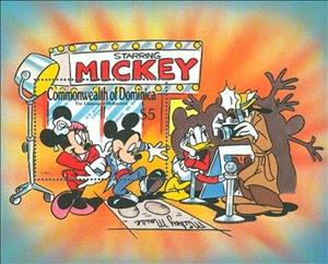 Souvenir Sheet, Hollywood Stars, Dominica,  , Disney