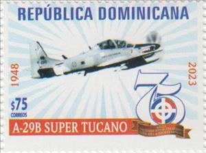 Stamp, A-29B Super Tucano, Dominican Republic,  , Air Forces, Aircraft