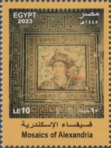 Stamp, Mosaic from Alexandria, Egypt,  , Mosaic, Museums