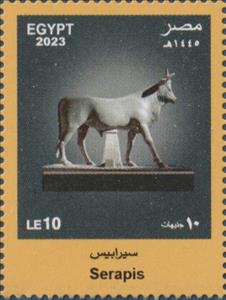 Stamp, Statue of Serapis, Egypt,  , Mosaic, Statues