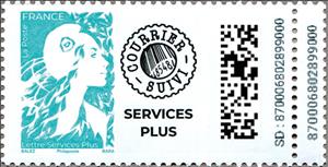 Stamp with Attached Label, Marianne of the Future, France,  , Women