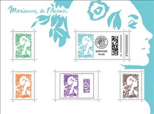 Souvenir Sheet, Marianne of the Future, France,  , Women