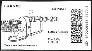 Stamp, Mail box. Redesign. without laposte logo, France,  , Mailboxes
