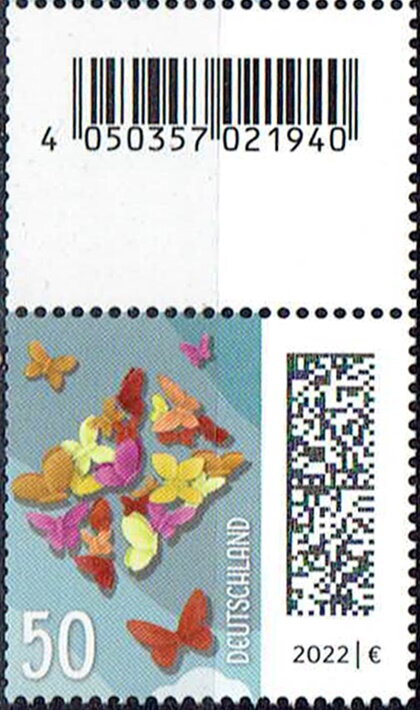 Letter Composed of Butterflies