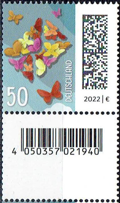 Letter Composed of Butterflies