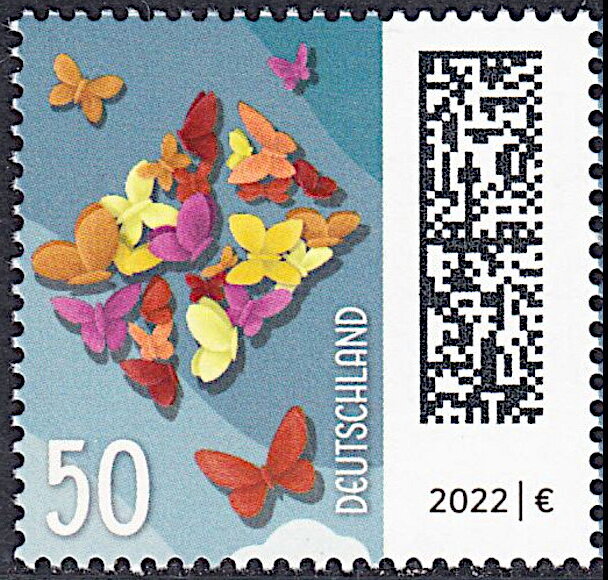 Letter Composed of Butterflies