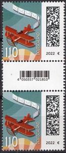 Gutter Pairs, Letters and Airplane, Germany, Federal Republic,  , Aircraft, Aviation, Letters (Mail)