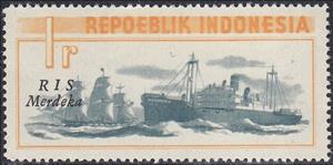 Stamp, Ships, Indonesia,  