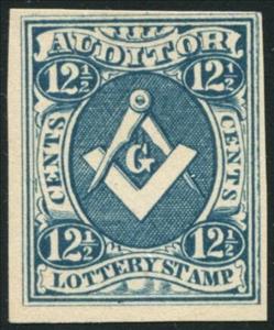 Stamp, Square and Compass, Louisiana (LA),  , Lotteries, Symbols, Tools