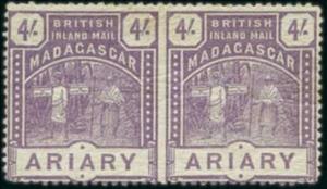 Se-tenant, Ariary, Madagascar - British Post Offices,  , Mailboxes, Postal Services