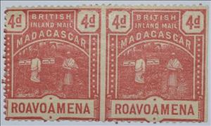 Se-tenant, Roavoamena, Madagascar - British Post Offices,  , Mailboxes, Postal Services