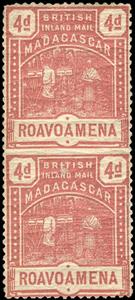 Se-tenant, Roavoamena, Madagascar - British Post Offices,  , Mailboxes, Postal Services