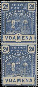 Se-tenant, Voamena, Madagascar - British Post Offices,  , Mailboxes, Postal Services