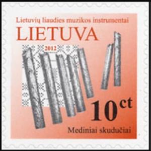 Stamp, Wooden panpipe, Lithuania,  