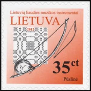 Stamp, Bladderbow bass, Lithuania,  